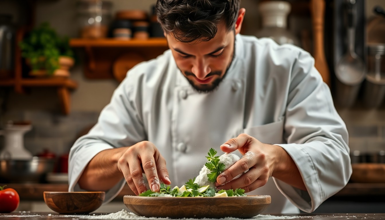 Chef preparing food